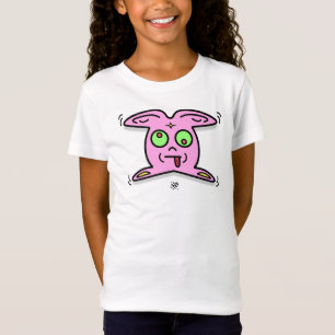 Camiseta Cosa de conejo rosa lindo y extraño