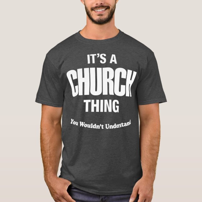 Camiseta Cosa de la Iglesia Nombre Familia Reunión Graciosa (Anverso)