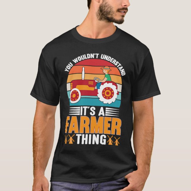 Camiseta Cosa de los agricultores Humor de granja Vida Retr (Anverso)