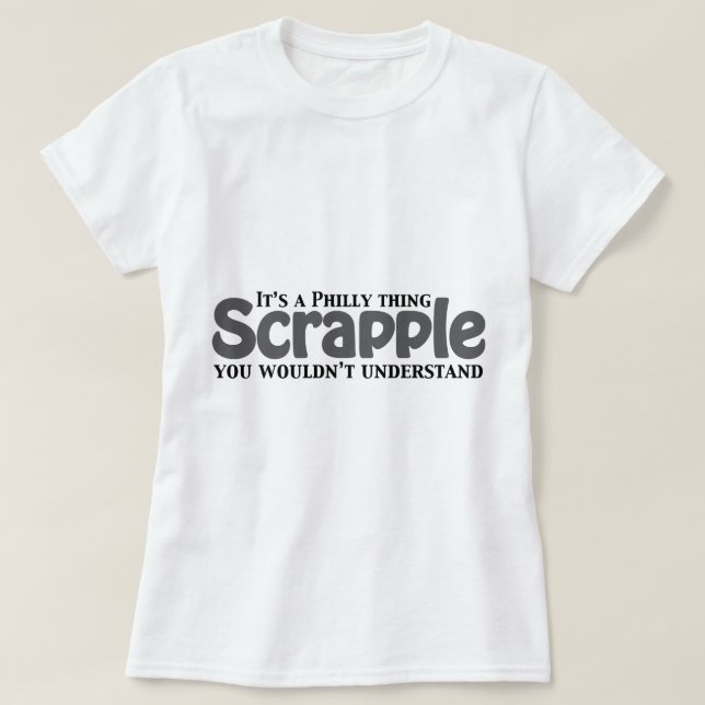 Camiseta Cosa de Scrapple Philly (Diseño del anverso)