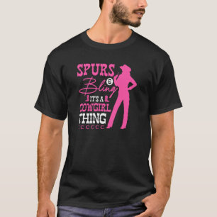 Camiseta Cosa de Vaquera Espuelas y Brillo País Rodeo