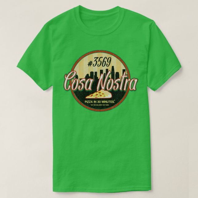 Camiseta Cosa Nostra Pizza  (Diseño del anverso)