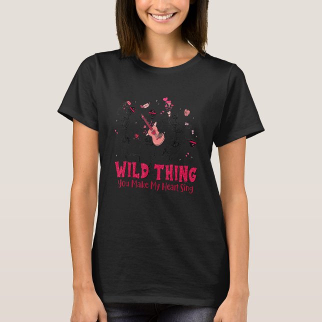 Camiseta Cosa Salvaje Que Hace Mi Corazón Cantando Skeleton (Anverso)