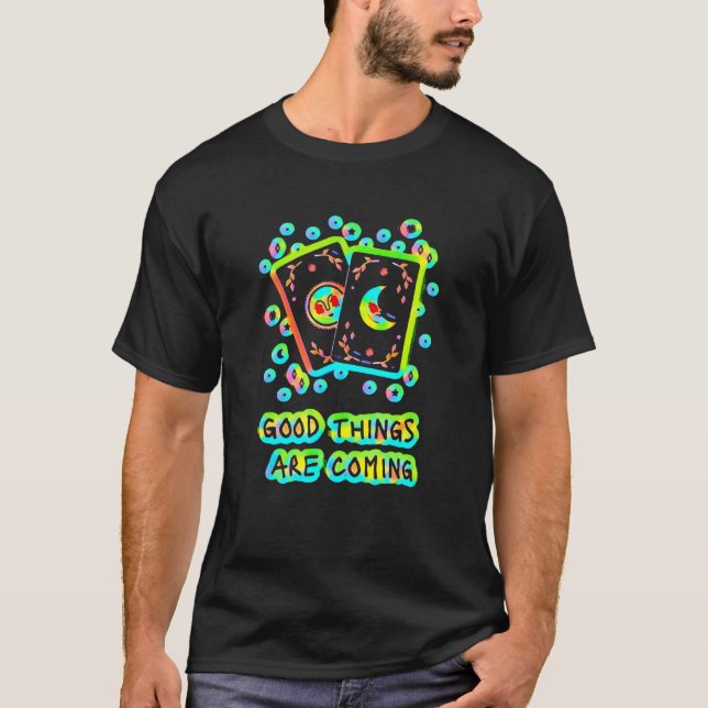 Camiseta Cosas Buenas Vienen Tarot Card Sun Moon (Anverso)
