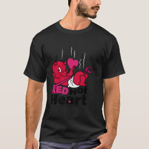 Camiseta Cosas calientes, corazón rojo, pequeño diablo