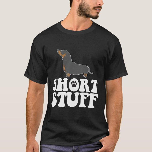 Camiseta Cosas cortas de Dachshund (Anverso)