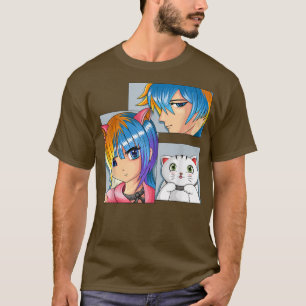 Camiseta Cosas de Anime Chica Cat Otaku Anime Merch Kawaii