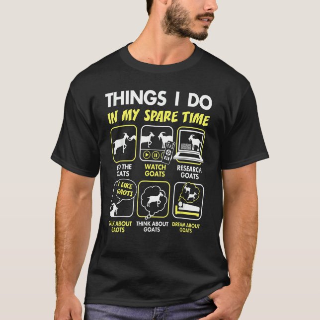 Camiseta Cosas De Cabra Que Hago En Mi Cabra De Tiempo De R (Anverso)