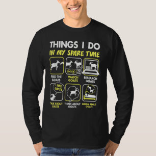 Camiseta Cosas de Cabra que Hago en Mi Tiempo Libre Cabra