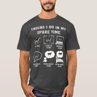 Camiseta Cosas De Camisas Vacas Que Hago En Mi Tiempo De Re