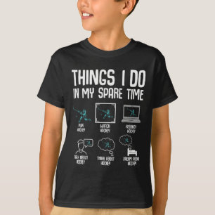 Camiseta Cosas de Hockey que Hago en Mi Tiempo Libre Niño d