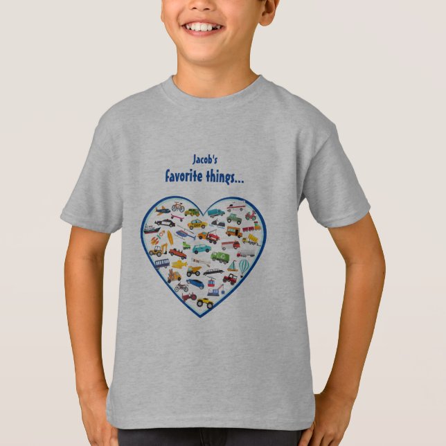 Camiseta Cosas De Niño Pequeño Que Mueven Carros De Vehícul (Anverso)