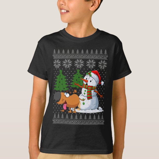 Camiseta Cosas De Perro Graciosas Con Navidades Feo De Snow (Anverso)