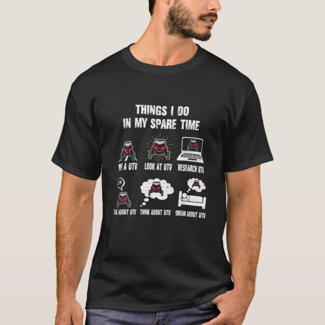 Camiseta Cosas De UTV Sxs Que Hago En Mi Tiempo De Retiro (Anverso)