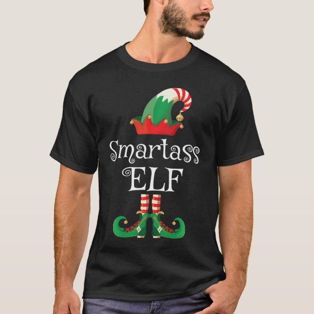 Camiseta Cosas divertidas de Elf Shirt de Smartass coincidi (Anverso)