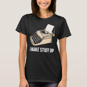 Camiseta Cosas divertidas de la máquina de escribir antigua