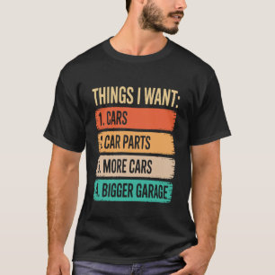 Camiseta Cosas Divertidas de Mecánico que Quiero Repuestos