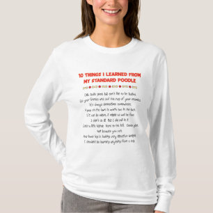 Camiseta Cosas divertidas I aprendido de mi caniche