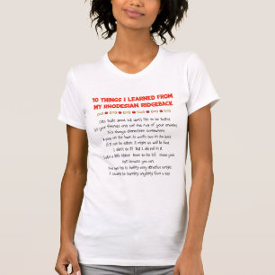 Camiseta Cosas divertidas I aprendido de mi Rhodesian