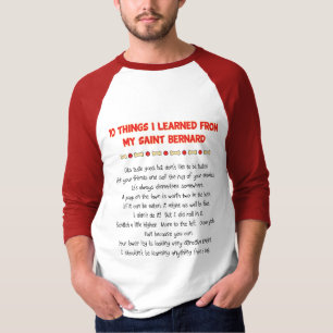 Camiseta Cosas divertidas I aprendido de mi St Bernard