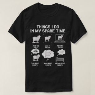 Camiseta Cosas divertidas que hago como amante de las oveja