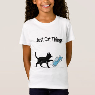 Camiseta Cosas divertidas 'Solo de gatos' Gato negro derram