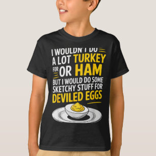 Camiseta Cosas divertidas y sospechosas para huevos relleno