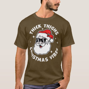 Camiseta Cosas Gruesas Y Navidades Vibes Santa Claus Glass