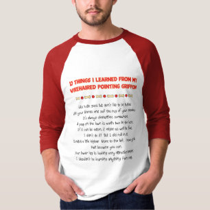 Camiseta Cosas I aprendido de señalar Griffon Wirehaired