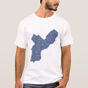 Camiseta Cosas malas suceden en Filadelfia: Cara de mapa