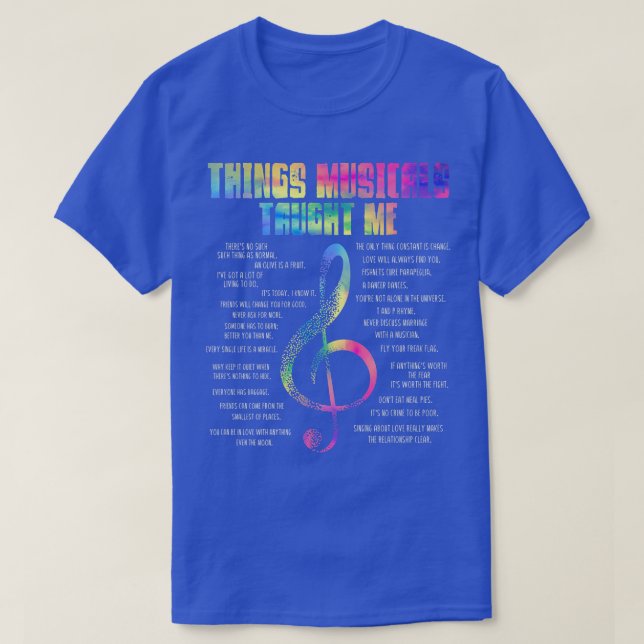 Camiseta Cosas musicales de teatro que me enseñaron actor19 (Diseño del anverso)
