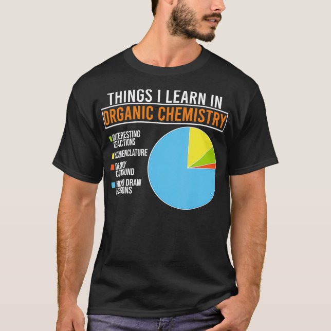 Camiseta Cosas Que Aprendo En La Química Orgánica Divertida (Anverso)