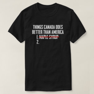 Camiseta Cosas que Canadá hace mejor que América Miel de Ar
