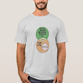 Camiseta Cosas que debería estar haciendo con el diagrama d