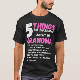 Camiseta Cosas que deberías saber sobre mi ABUELA