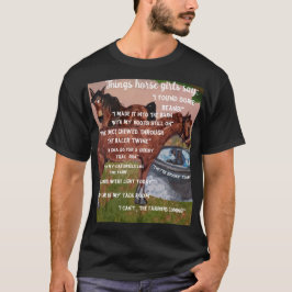 Camiseta cosas que dicen los chicas de caballos