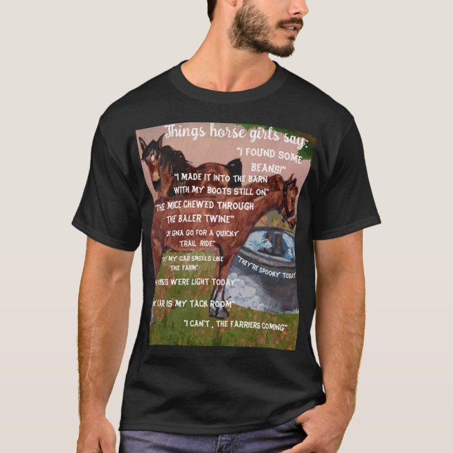 Camiseta cosas que dicen los chicas de caballos (Anverso)