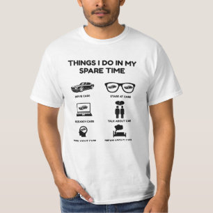 Camiseta cosas que hago en mi auto de tiempo libre