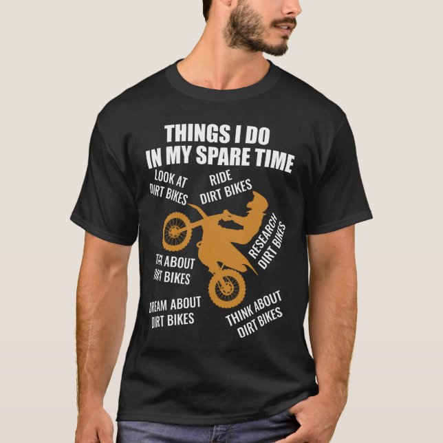 Camiseta Cosas que hago en mi bicicleta sucia de tiempo de  (Anverso)