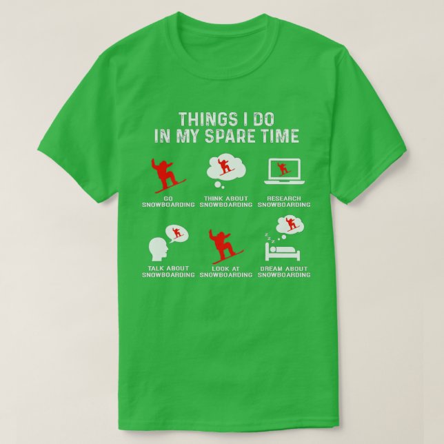 Camiseta Cosas Que Hago En Mi Charla De Reloj De Tiempo Lib (Diseño del anverso)