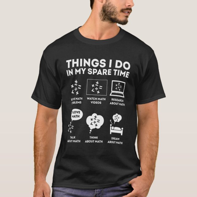 Camiseta Cosas que hago en mi matemática de tiempo libre (Anverso)