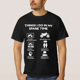 Camiseta cosas que hago en mi motocicleta de tiempo libre