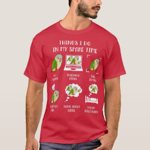 Camiseta Cosas que hago en mi Parrot en tiempo de descanso 