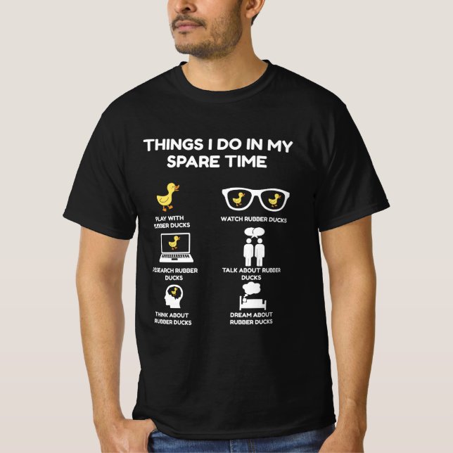 Camiseta Cosas Que Hago En Mi Pato De Tiempo De Repuesto (Anverso)