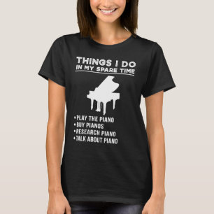 Camiseta Cosas que hago en mi piano de tiempo libre
