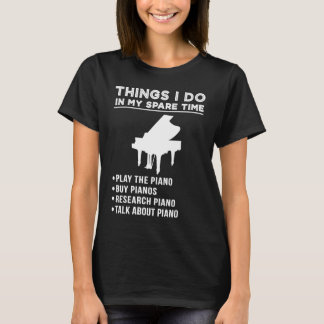 Camiseta Cosas que hago en mi piano de tiempo libre
