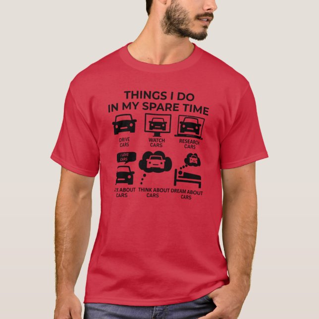 Camiseta Cosas que hago en mi tiempo de descanso (Anverso)