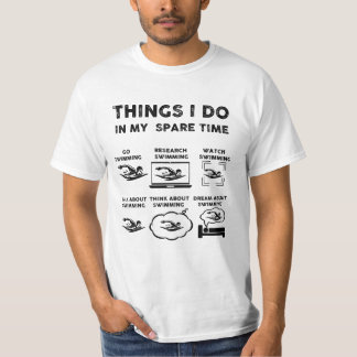 Camiseta Cosas Que Hago En Mi Tiempo De Reparación Nado Gra