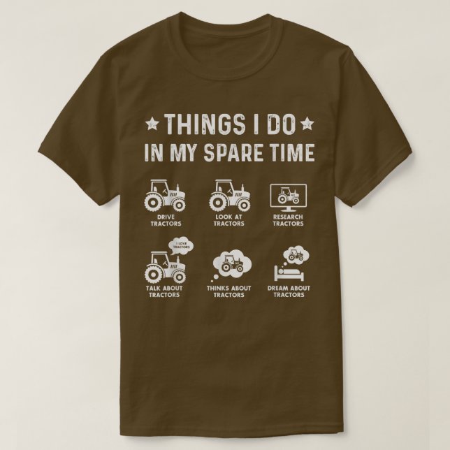 Camiseta Cosas que hago en mi tiempo de repuesto, el cultiv (Diseño del anverso)