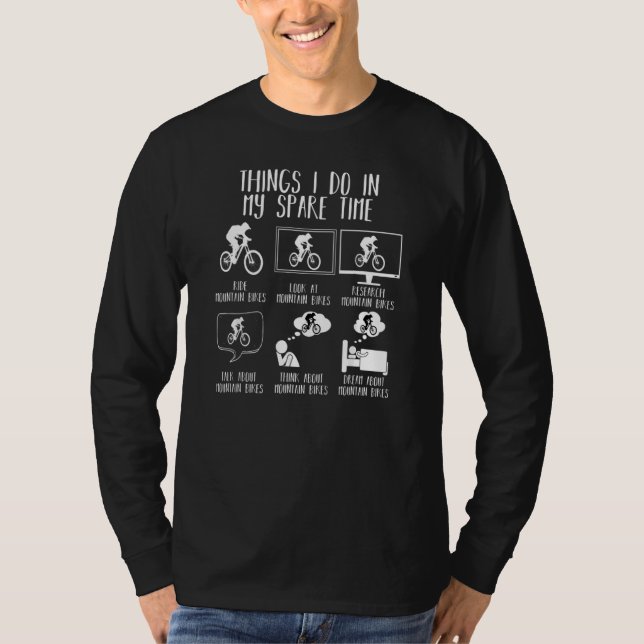 Camiseta Cosas Que Hago En Mi Tiempo De Repuesto En Bicicle (Anverso)
